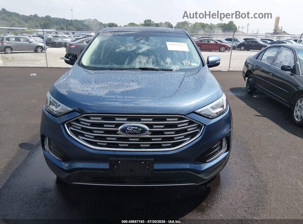 2FMPK3K91KBC44775 2019 FORD EDGE Blue Вид щитка приладів