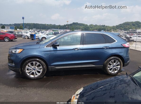 2FMPK3K91KBC44775 2019 FORD EDGE Blue Панорамний вид салону 360°