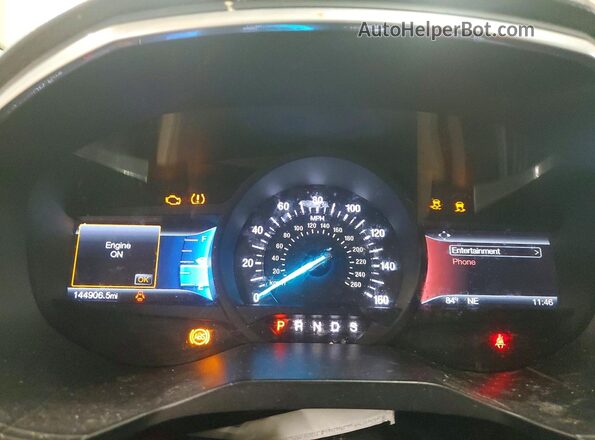 2FMPK3K92HBB75264 2017 FORD EDGE Black Widok tylnych siedzeń