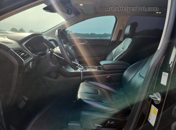 2FMPK3K92KBB42661 2019 FORD EDGE Черный Вид салона спереди