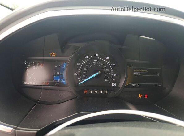 2FMPK3K92LBA60124 2020 FORD EDGE Серый Вид щитка приборов