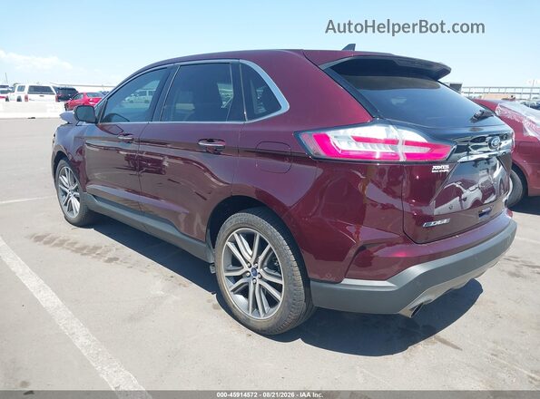 2FMPK3K93LBB43562 2020 FORD EDGE Maroon Задня ліва чверть
