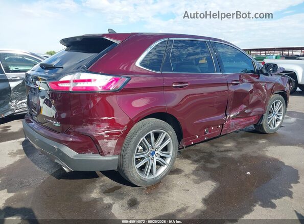 2FMPK3K93LBB43562 2020 FORD EDGE Maroon Задня права чверть