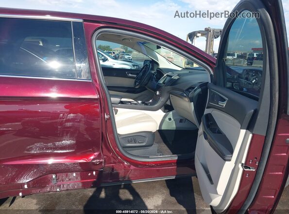 2FMPK3K93LBB43562 2020 FORD EDGE Maroon Вид салону спереду