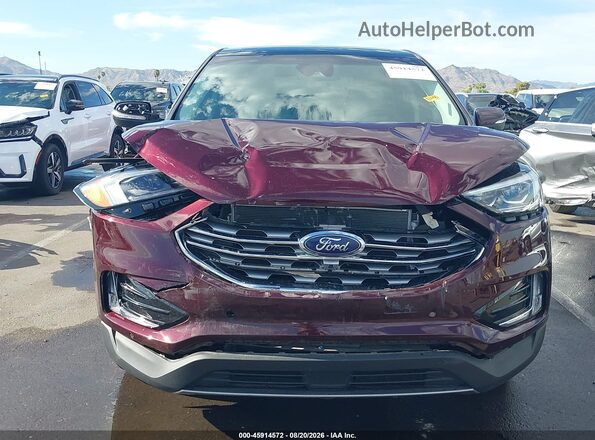 2FMPK3K93LBB43562 2020 FORD EDGE Maroon Вид спереду