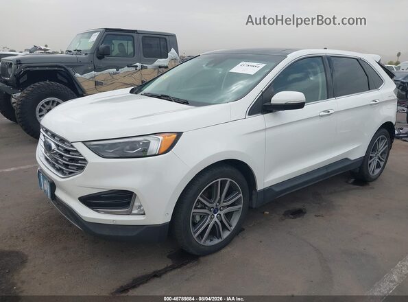 2FMPK3K93LBB55789 2020 FORD EDGE White Передня ліва чверть