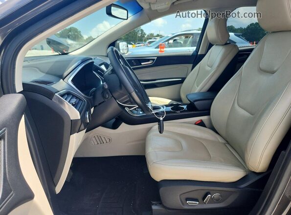 2FMPK3K94HBB53105 2017 FORD EDGE Gray Widok wnętrza z przodu