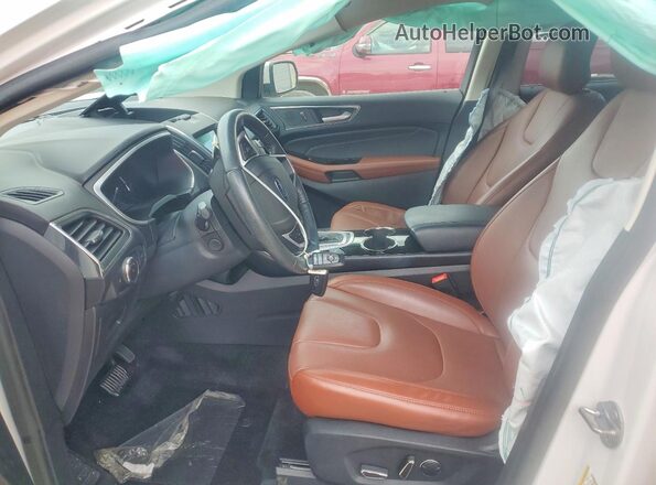 2FMPK3K94HBC34878 2017 FORD EDGE White Widok wnętrza z przodu