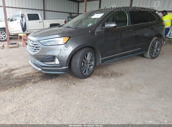 2FMPK3K94KBB08303 2019 FORD EDGE Gray წინა მარცხენა ხედი სამი მეოთხედიდან