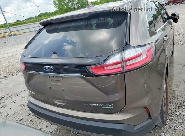 2FMPK3K95KBB55355 2019 FORD EDGE Brown Հետևի տեսք