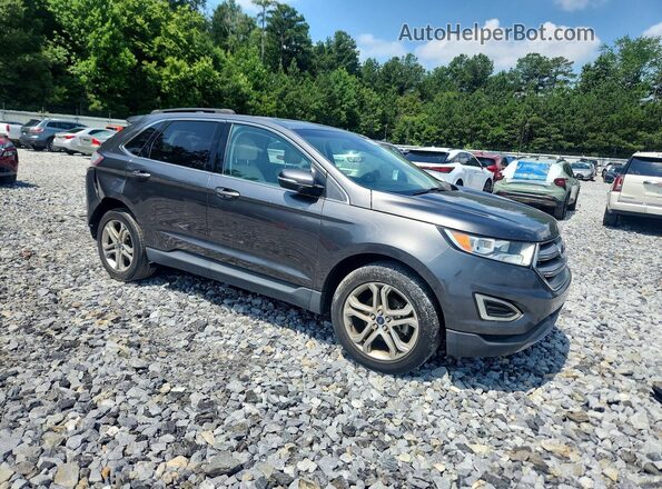 2FMPK3K96JBB74768 2018 FORD EDGE Gray Przód prawy