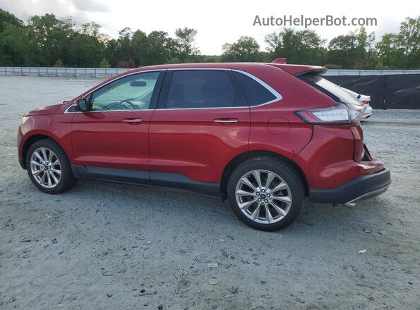2FMPK3K97HBB25377 2017 FORD EDGE Burgundy Задня ліва чверть