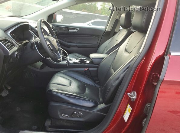 2FMPK3K97HBB25377 2017 FORD EDGE Burgundy Вид салону спереду