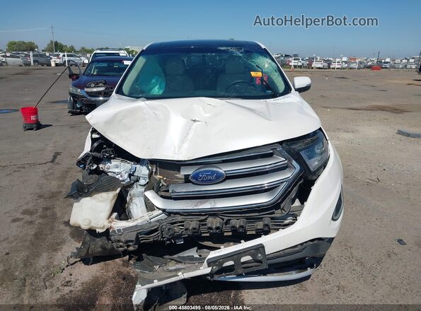 2FMPK3K98JBC28085 2018 FORD EDGE White Widok zestawu wskaźników