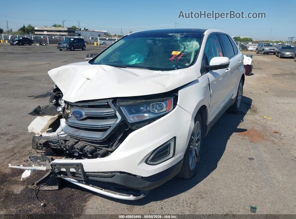 2FMPK3K98JBC28085 2018 FORD EDGE White Przód lewy