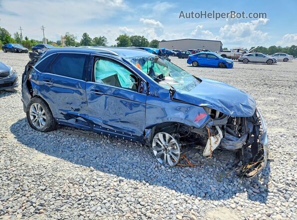 2FMPK3K98KBC75960 2019 FORD EDGE Blue Delantero derecho