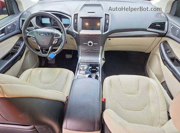 2FMPK3K98LBA75792 2020 FORD EDGE Maroon Widok deski rozdzielczej