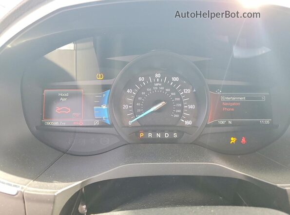 2FMPK3K98LBB27485 2020 FORD EDGE Бордовый Вид щитка приборов