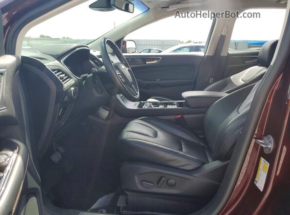 2FMPK3K98LBB27485 2020 FORD EDGE Бордовый Вид салона спереди