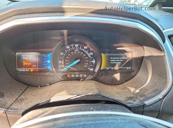 2FMPK3K99HBB20262 2017 FORD EDGE Silver Instrument cluster view