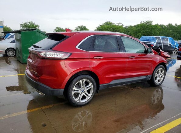 2FMPK3K99HBB50913 2017 FORD EDGE Red Rear right