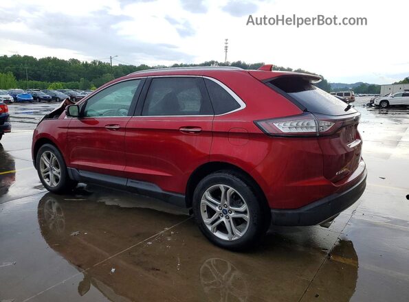 2FMPK3K99HBB50913 2017 FORD EDGE Red Rear left