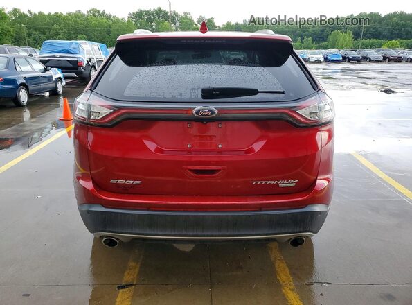 2FMPK3K99HBB50913 2017 FORD EDGE Red Rear view