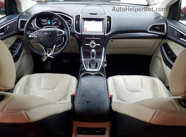 2FMPK3K99HBB50913 2017 FORD EDGE Red Dashboard view