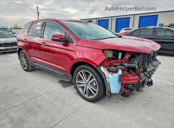 2FMPK3K99KBB21385 2019 FORD EDGE Красный Передняя правая четверть
