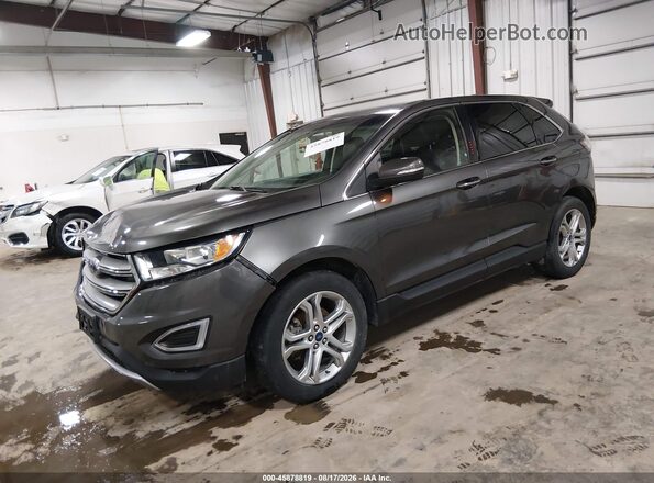 2FMPK3K9XHBB17385 2017 FORD EDGE Gray Передня ліва чверть