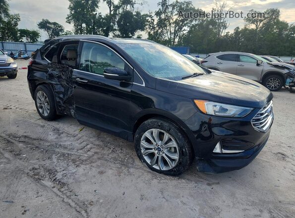 2FMPK3K9XKBB62267 2019 FORD EDGE Black Przód prawy