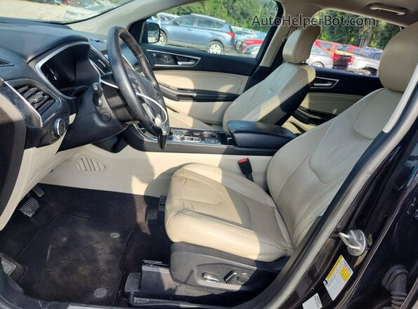 2FMPK3K9XKBB62267 2019 FORD EDGE Black Widok wnętrza z przodu