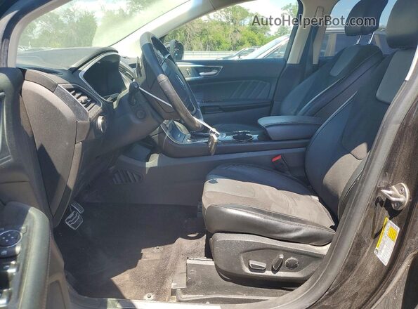 2FMPK4AP0JBB80944 2018 FORD EDGE Черный Вид салона спереди