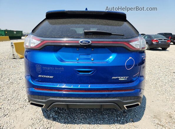 2FMPK4AP1JBB72688 2018 FORD EDGE Blue Հետևի տեսք