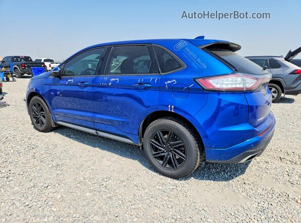 2FMPK4AP1JBB72688 2018 FORD EDGE Blue Հետևի ձախ