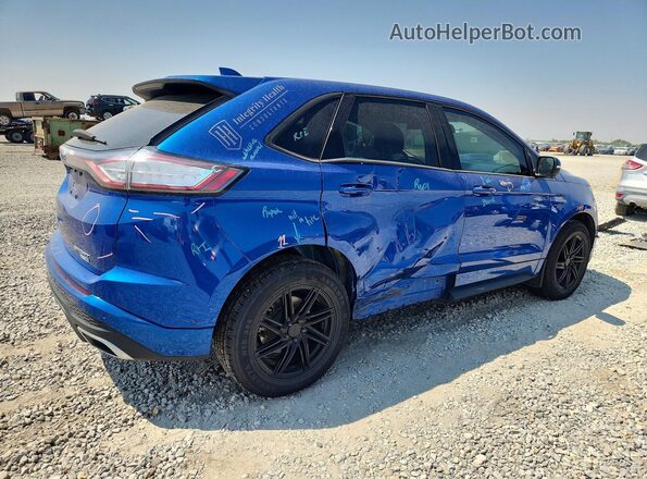 2FMPK4AP1JBB72688 2018 FORD EDGE Blue Հետևի աջ
