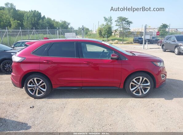 2FMPK4AP2GBB09740 2016 FORD EDGE Red Widok wnętrza z tyłu