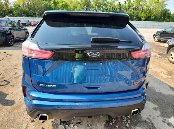2FMPK4AP2LBA87121 2020 FORD EDGE Blue Вид ззаду