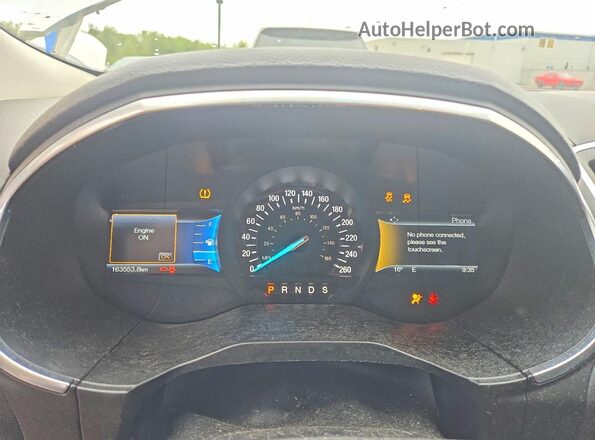 2FMPK4AP3GBB28491 2016 FORD EDGE White Widok zestawu wskaźników