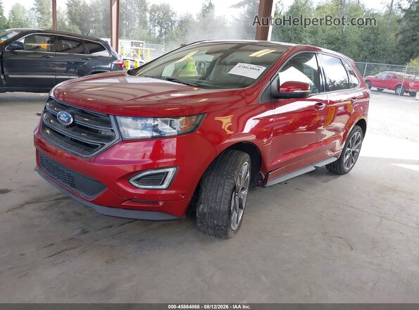 2FMPK4AP3HBB17282 2017 FORD EDGE Red Передня ліва чверть