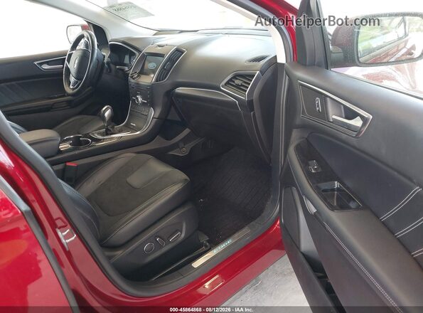 2FMPK4AP3HBB17282 2017 FORD EDGE Red Вид салону спереду