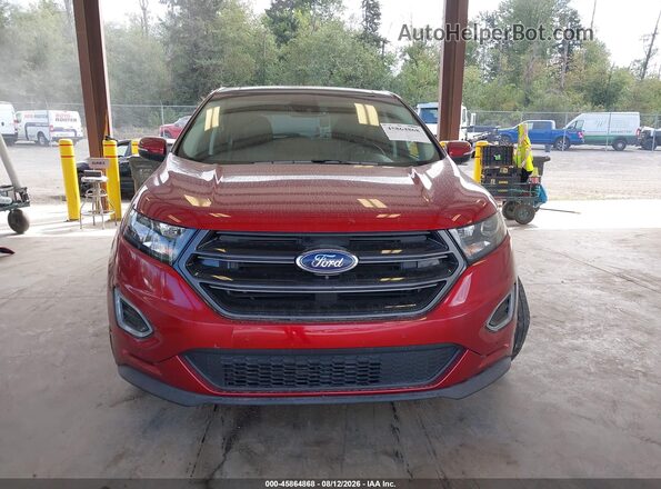 2FMPK4AP3HBB17282 2017 FORD EDGE Red Вид щитка приладів