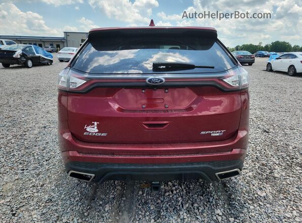 2FMPK4AP3HBC20623 2017 FORD EDGE Red უკანა ხედი