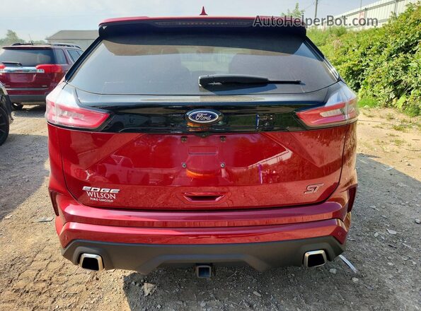 2FMPK4AP3KBC10469 2019 FORD EDGE Red Вид ззаду