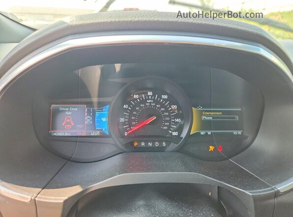 2FMPK4AP3KBC10469 2019 FORD EDGE Red Вид щитка приладів