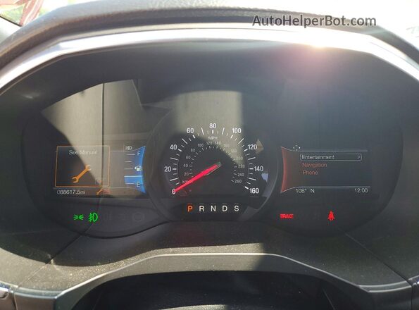 2FMPK4AP3LBB02662 2020 FORD EDGE Red Սարքավորումների վահանակի տեսք