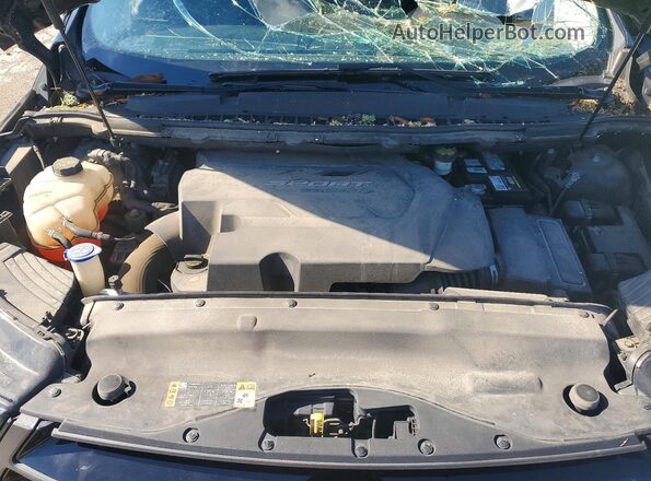 2FMPK4AP4GBB15393 2016 FORD EDGE Black ძრავის განყოფილების ხედი