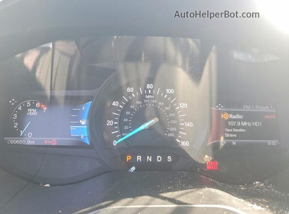 2FMPK4AP4GBB15393 2016 FORD EDGE Black ხელსაწყოთა პანელის ხედი