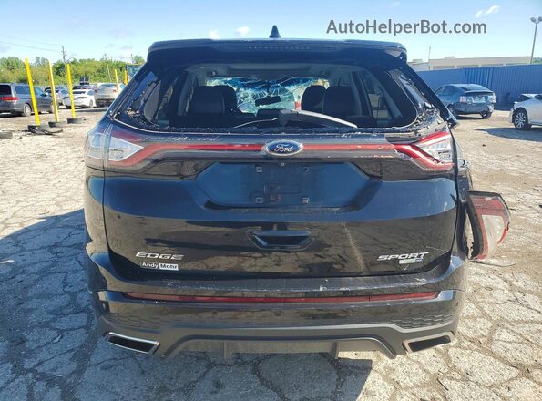 2FMPK4AP4GBB15393 2016 FORD EDGE Black უკანა ხედი