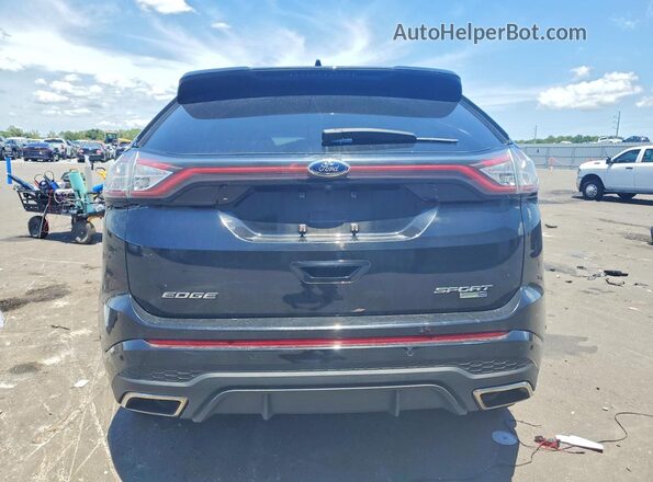 2FMPK4AP4HBB72789 2017 FORD EDGE Black Вид ззаду